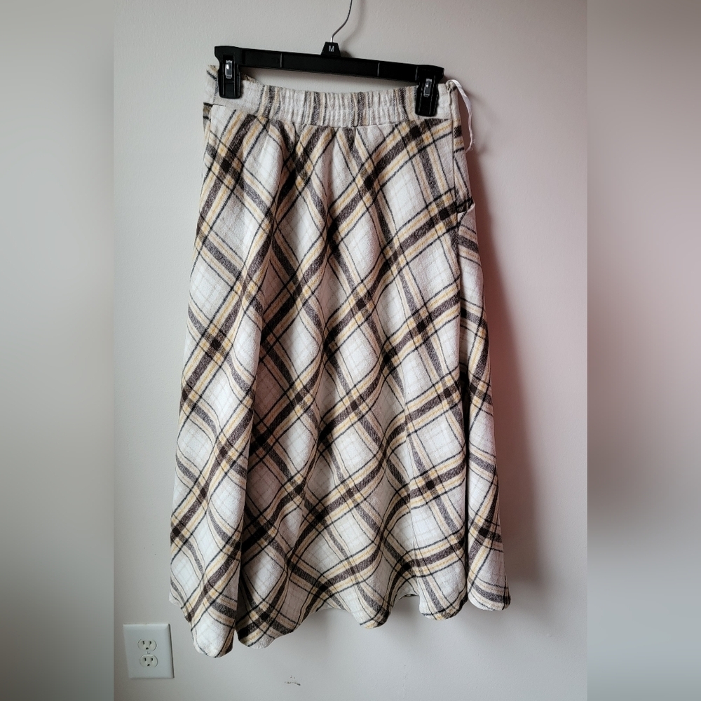 Elegant Plaid A-Line Skirt
